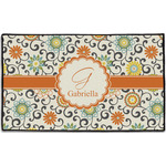 Swirls & Floral Door Mat - 60"x36" (Personalized)