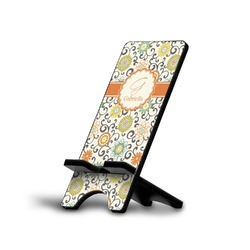 Swirls & Floral Cell Phone Stand (Large) (Personalized)