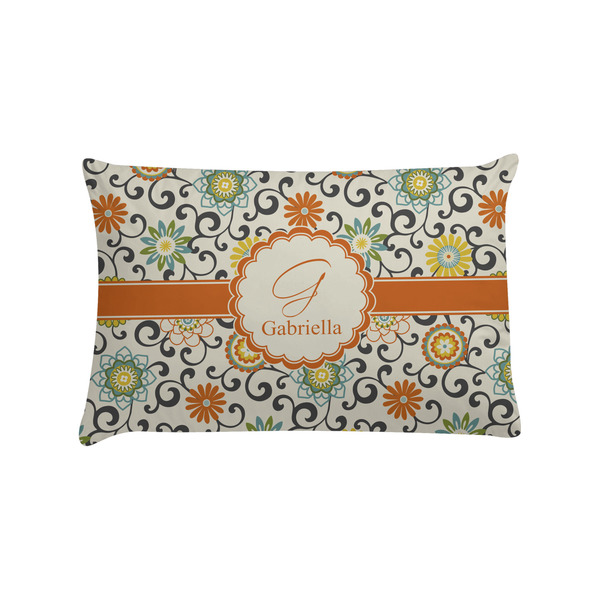 Custom Swirls & Floral Pillow Case - Standard (Personalized)