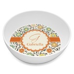 Swirls & Floral Melamine Bowl - 8 oz (Personalized)