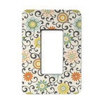 Swirls & Floral Rocker Style Light Switch Cover