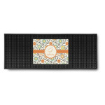 Swirls & Floral Rubber Bar Mat (Personalized)