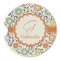 Swirls & Floral Sandstone Car Coaster - Single