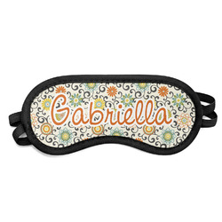 Swirls & Floral Sleeping Eye Mask - Small (Personalized)