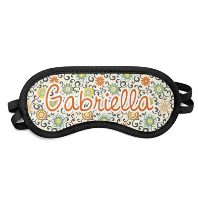 Custom Swirls & Floral Sleeping Eye Mask (Personalized)