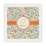 Swirls & Floral Decorative Paper Napkins (Personalized)