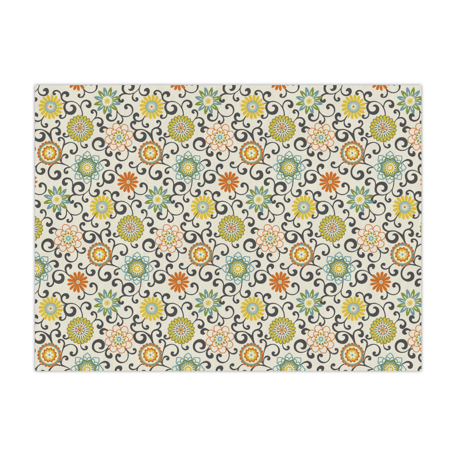 Simple Floral Design Custom Tissue Paper Sheets