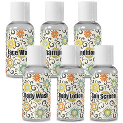 Swirls & Floral Travel Bottles (Personalized)