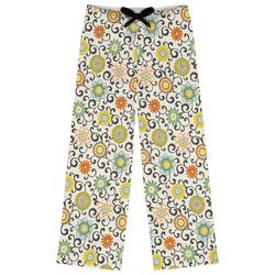 Swirls & Floral Womens Pajama Pants - L