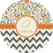 Swirls, Floral & Chevron 1" Multipurpose Round Labels - Single Sticker