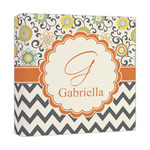 Swirls, Floral & Chevron Canvas Print - 12x12 (Personalized)