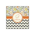 Swirls, Floral & Chevron Wood Print - 12x12 (Personalized)