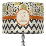 Swirls, Floral & Chevron 16" Drum Lamp Shade - Fabric (Personalized)