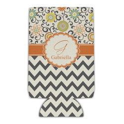 Swirls, Floral & Chevron Can Cooler (16 oz) (Personalized)