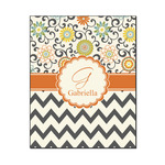 Swirls, Floral & Chevron Wood Print - 16x20 (Personalized)