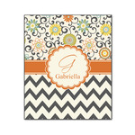 Swirls, Floral & Chevron Wood Print - 20x24 (Personalized)