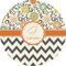 Swirls, Floral & Chevron 3" Multipurpose Round Labels - Single Sticker