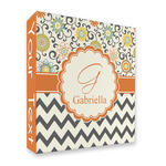 Swirls, Floral & Chevron 3 Ring Binder - Full Wrap - 2" (Personalized)