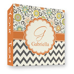 Swirls, Floral & Chevron 3 Ring Binder - Full Wrap - 3" (Personalized)