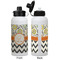 Swirls, Floral & Chevron Aluminum Water Bottle - White APPROVAL