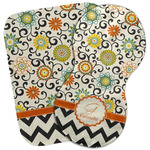 Swirls, Floral & Chevron Burp Cloth (Personalized)