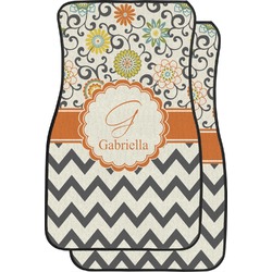 Swirls, Floral & Chevron Car Floor Mats (Personalized)