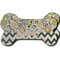 Swirls, Floral & Chevron Ceramic Flat Ornament - Bone Front & Back Double Print