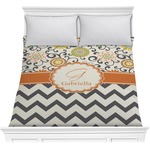 Swirls, Floral & Chevron Comforter - Full / Queen (Personalized)