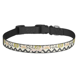 Swirls, Floral & Chevron Dog Collar (Personalized)