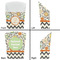 Swirls, Floral & Chevron French Fry Favor Box - Front & Back View