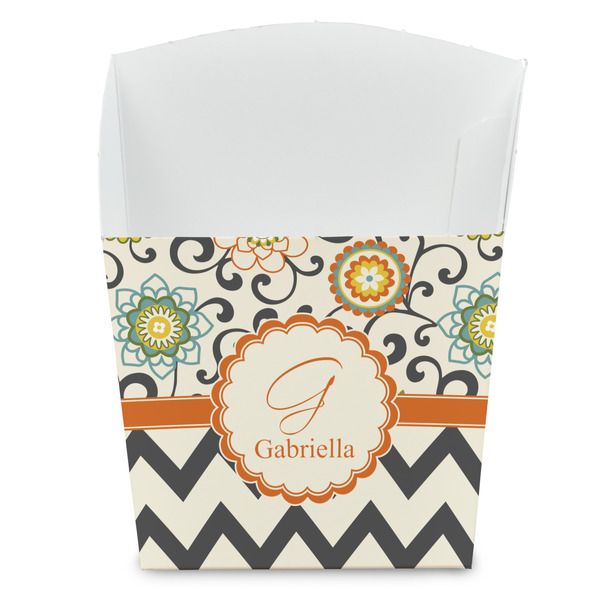 Custom Swirls, Floral & Chevron French Fry Favor Boxes (Personalized)