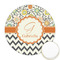 Swirls, Floral & Chevron Icing Circle - Medium - Front