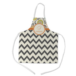 Swirls, Floral & Chevron Kid's Apron w/ Name and Initial