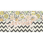 Swirls, Floral & Chevron Front License Plate (Personalized)