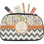 Swirls, Floral & Chevron Makeup / Cosmetic Bag - Medium (Personalized)