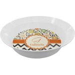 Swirls, Floral & Chevron Melamine Bowl (Personalized)