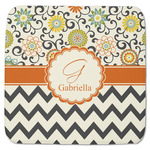 Swirls, Floral & Chevron Memory Foam Bath Mat - 48"x48" (Personalized)