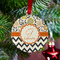 Swirls, Floral & Chevron Metal Ball Ornament - Lifestyle