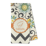 Swirls, Floral & Chevron Kitchen Towel - Microfiber (Personalized)