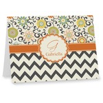 Swirls, Floral & Chevron Note cards (Personalized)