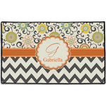 Swirls, Floral & Chevron Door Mat - 60"x36" (Personalized)