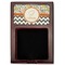 Swirls, Floral & Chevron Red Mahogany Sticky Note Holder - Flat