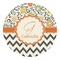 Swirls, Floral & Chevron Round Decal