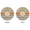 Swirls, Floral & Chevron Round Linen Placemats - APPROVAL (double sided)