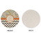 Swirls, Floral & Chevron Round Linen Placemats - APPROVAL (single sided)