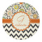 Swirls, Floral & Chevron Round Paper Coaster - Approval