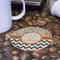 Swirls, Floral & Chevron Round Paper Coaster - Front