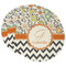 Swirls, Floral & Chevron Round Paper Coaster - Main