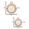 Swirls, Floral & Chevron Round Pet ID Tag - Large - Comparison Scale