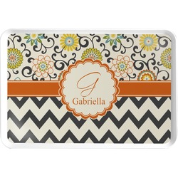 Swirls, Floral & Chevron Serving Tray (Personalized)